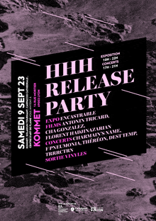 a poster for a hhh release party on september 19th