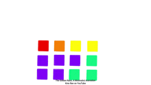 a rainbow of squares on a white background with the words the golden ratio a minimalist animation on the bottom