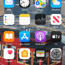 a phone screen shows the app store and podcasts apps