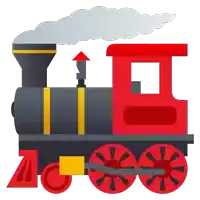 an illustration of a red train with the letter g on the front