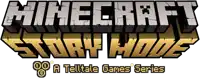 a logo for a telltale games series called minecraft story mode