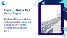 an elevator guide rail market report shows the global elevator guide rail market size registered a cagr of 5.3 % for the forecast period 2023 to 2030