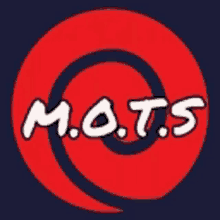 a logo for m.o.t.s with a red circle