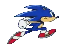 a cartoon of sonic the hedgehog with a white background