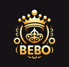 a logo for a company called bebo with a crown on it