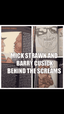 a book titled mick strawn and barry custick behind the screams