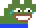 a pixel art of a frog with tears coming out of its eyes and a smile on its face .