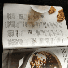 a magazine is open to a page with a recipe for gingerbread cookies