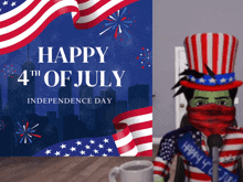 a poster that says happy 4th of july independence day on it