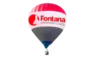 a hot air balloon that says fontana on it