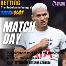 poster for tottenham hotspur vs brighton on saturday feb 10th