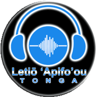 a logo for letio apito ou tonga with headphones