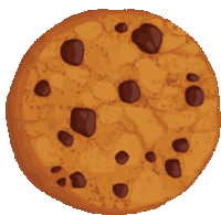 a chocolate chip cookie with a white background