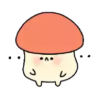 a cartoon drawing of a mushroom with a red hat and a smiley face .