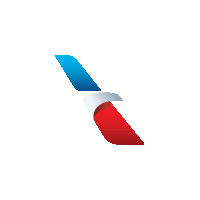 an american airlines logo with a blue white and red wing