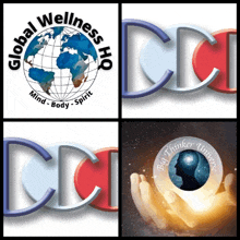 a collage of logos for global wellness ho