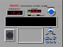 a taito monitor shows the frequency of the signal