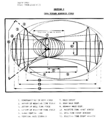 a black and white drawing of a sphere with measurements