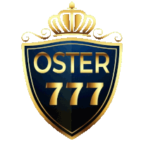 a logo for oster 777 has a crown on top of it