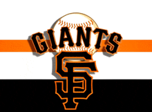 a logo for the san francisco giants with a baseball