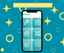 a cell phone displaying the cadwyn app