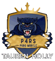 a logo for p4rs pubg mobile with a panther on it