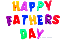 the words happy fathers day are written in colorful letters