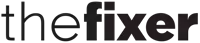 a black and white logo that says the fixer on a white background