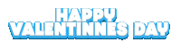 happy valentine 's day is written in blue letters