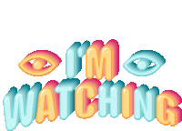 a colorful logo that says i 'm watching with eyes