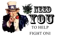 a poster of uncle sam pointing with the words " i need you to help fight on " below him