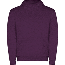 a plain purple hoodie with a white hood