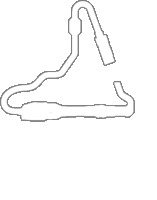 a black and white drawing of a hook with a reflection