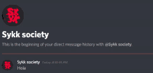 a screenshot of a discord channel that says sykek society