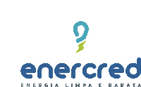 a logo for enercred with a lightning bolt