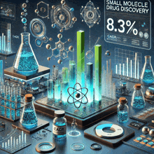 an illustration of a small molecule drug discovery with 8.3 % cagr