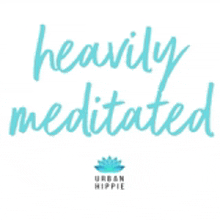 a logo for urban hippie with the words heavily meditated on it