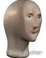 a man 's head with the name diwwon-chan written below it