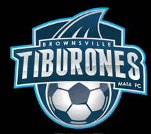 a logo for the brownsville tiburones mata fc soccer team