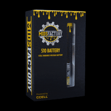 a mids factory 510 battery powered by ccell is in a black box