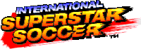 a logo for international superstar soccer with a tm on it