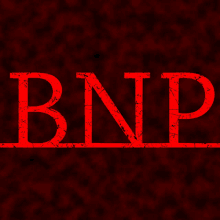 bnp is written in red on a red background