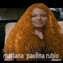 a picture of mariana paulina rubio with a caption that says @myquote