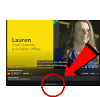 a video of lauren chief diversity and inclusion officer is being watched