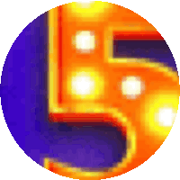 a circle with the number 5 in the center