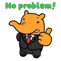 a cartoon of an aardvark in a suit and tie giving a thumbs up sign