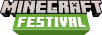 a logo for the minecraft festival with a green background