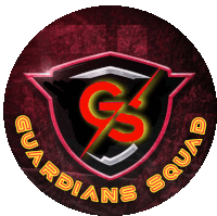 a logo for the guardians squad shows a shield with a lightning bolt on it