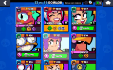 a screenshot of a game called brawl stars with a bunch of characters on it