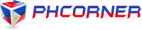 a logo for phcorner with a cube with the flag of the philippines on it